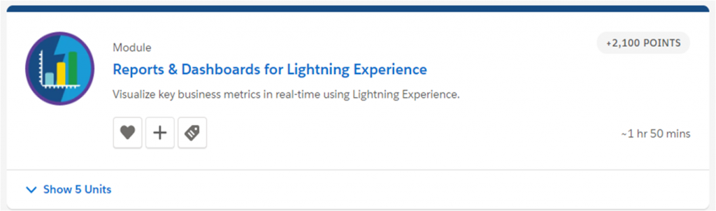 Trailhead Reports and Dashboards for Lightning Experience
